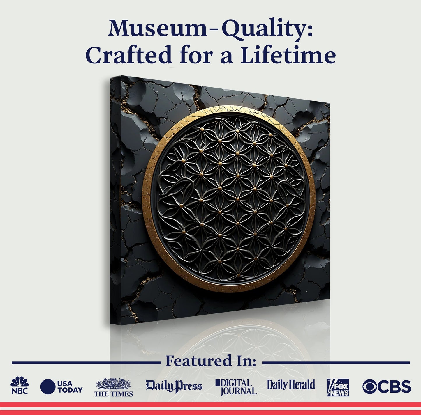 Flower of Life 3D Canvas Wall Art