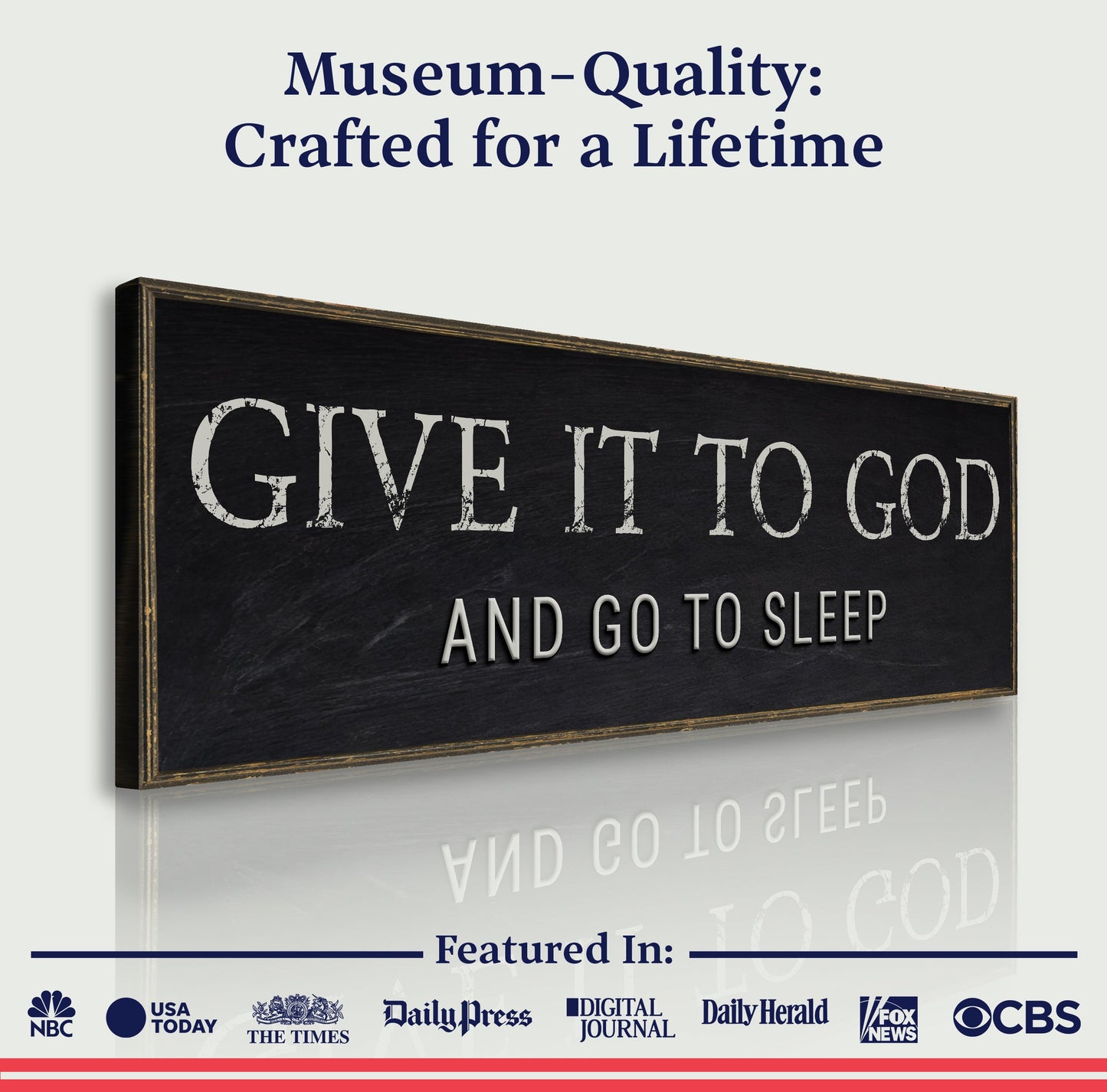 Give It to God and Go to Sleep Bedroom Canvas Sign