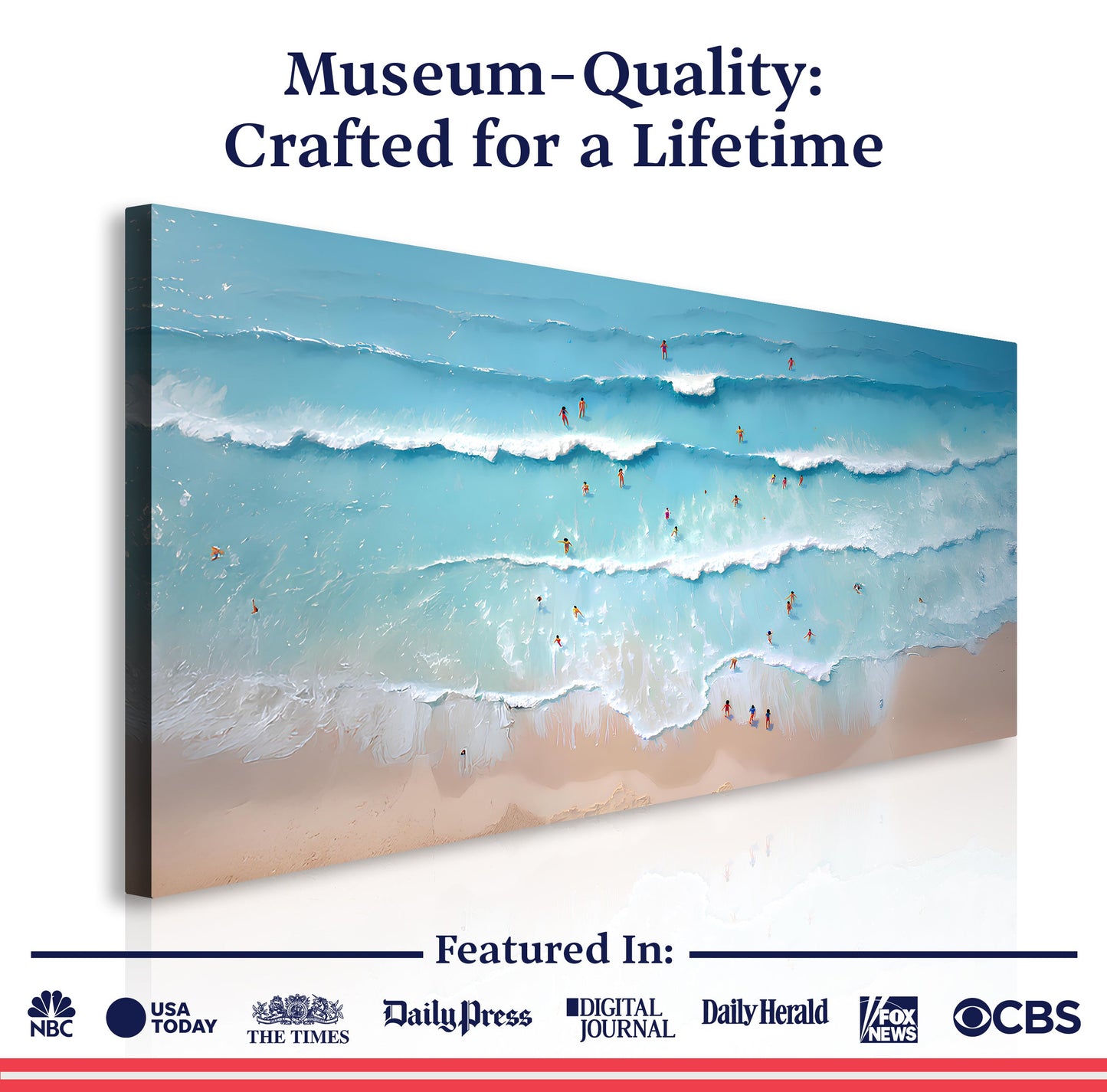 Beach Days Coastal Canvas Wall Art VIII