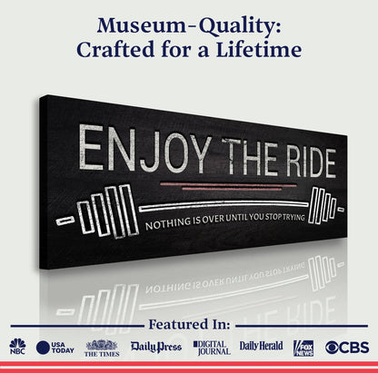 Enjoy The Ride Gym Canvas Wall Art
