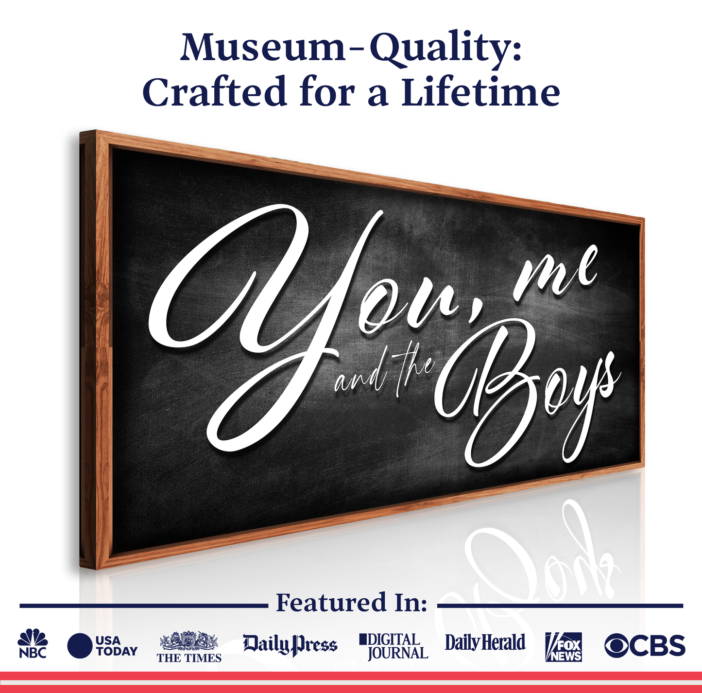 You Me and the Boys Farmhouse Family Canvas Wall Art