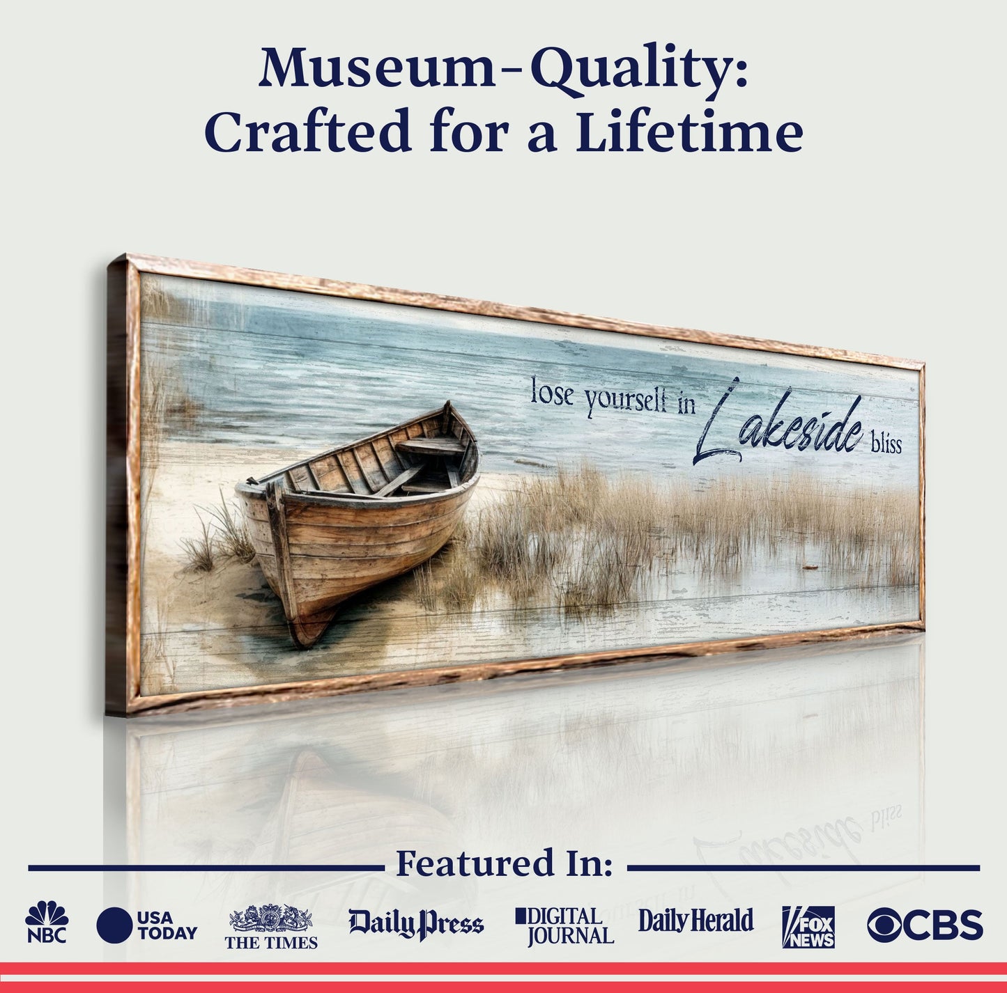 Lose Yourself in Lakeside Bliss Lake House Canvas Sign