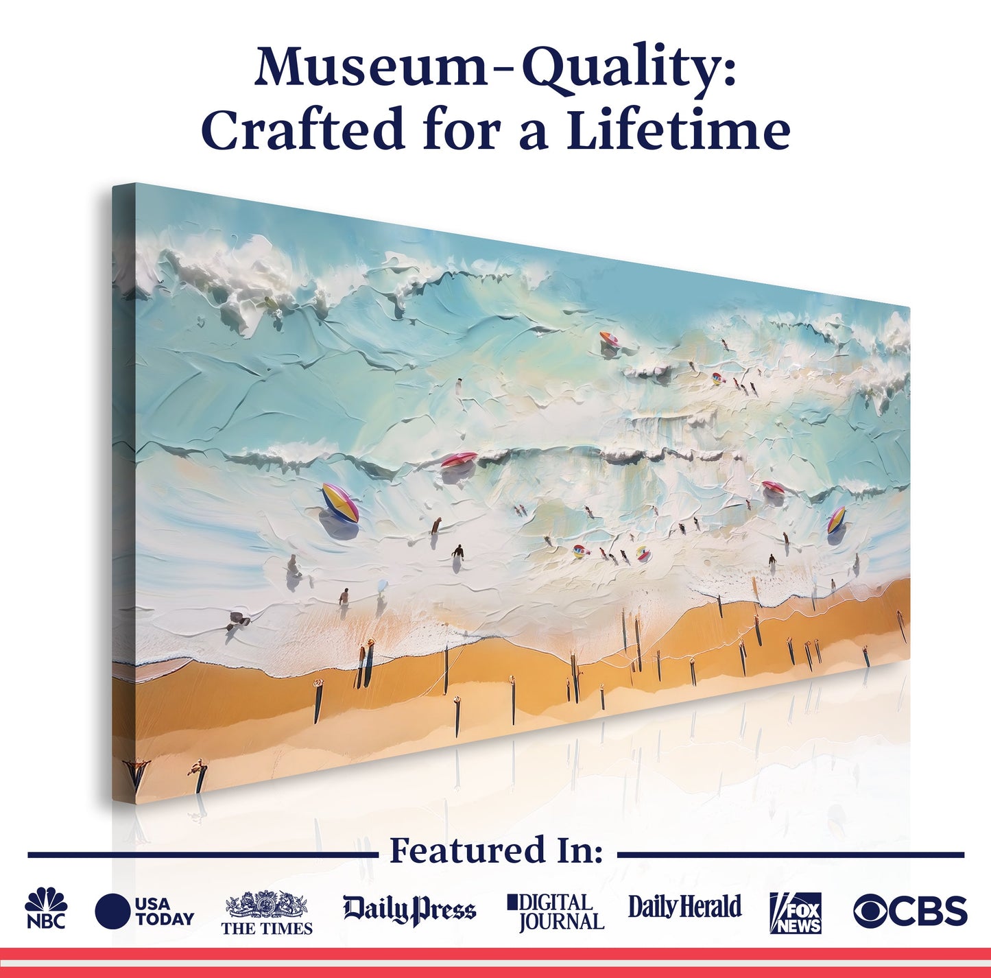 Beach Days Coastal Canvas Wall Art VI