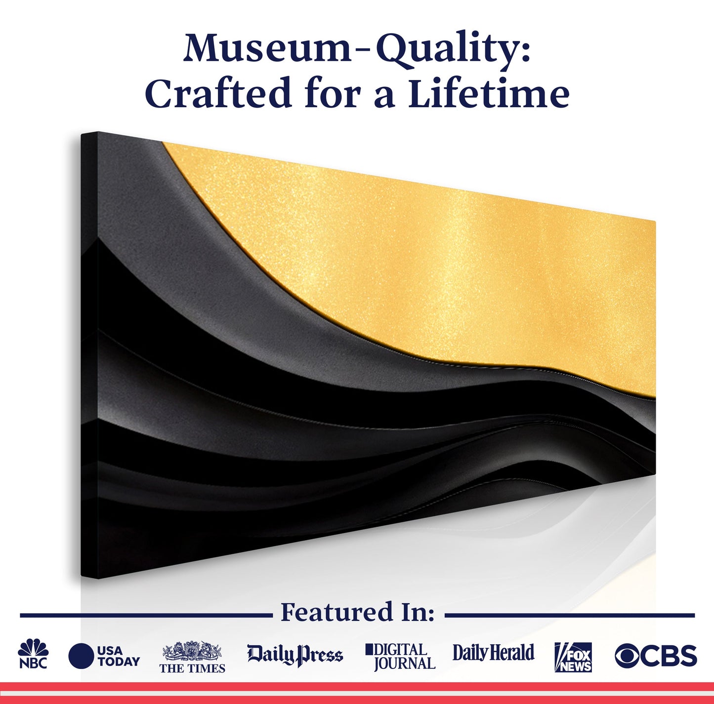 Black and Gold Minimalist Abstract Canvas Wall Art