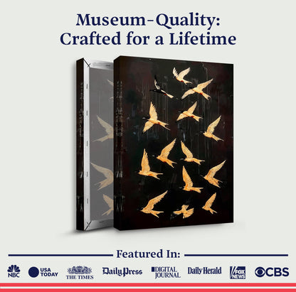 Abstract Flying Swallow Canvas Wall Art