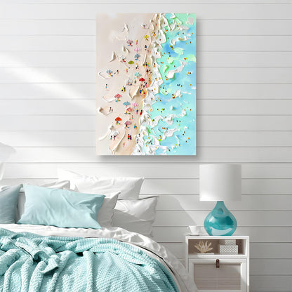 Beachfront Painting Coastal Canvas Wall Art