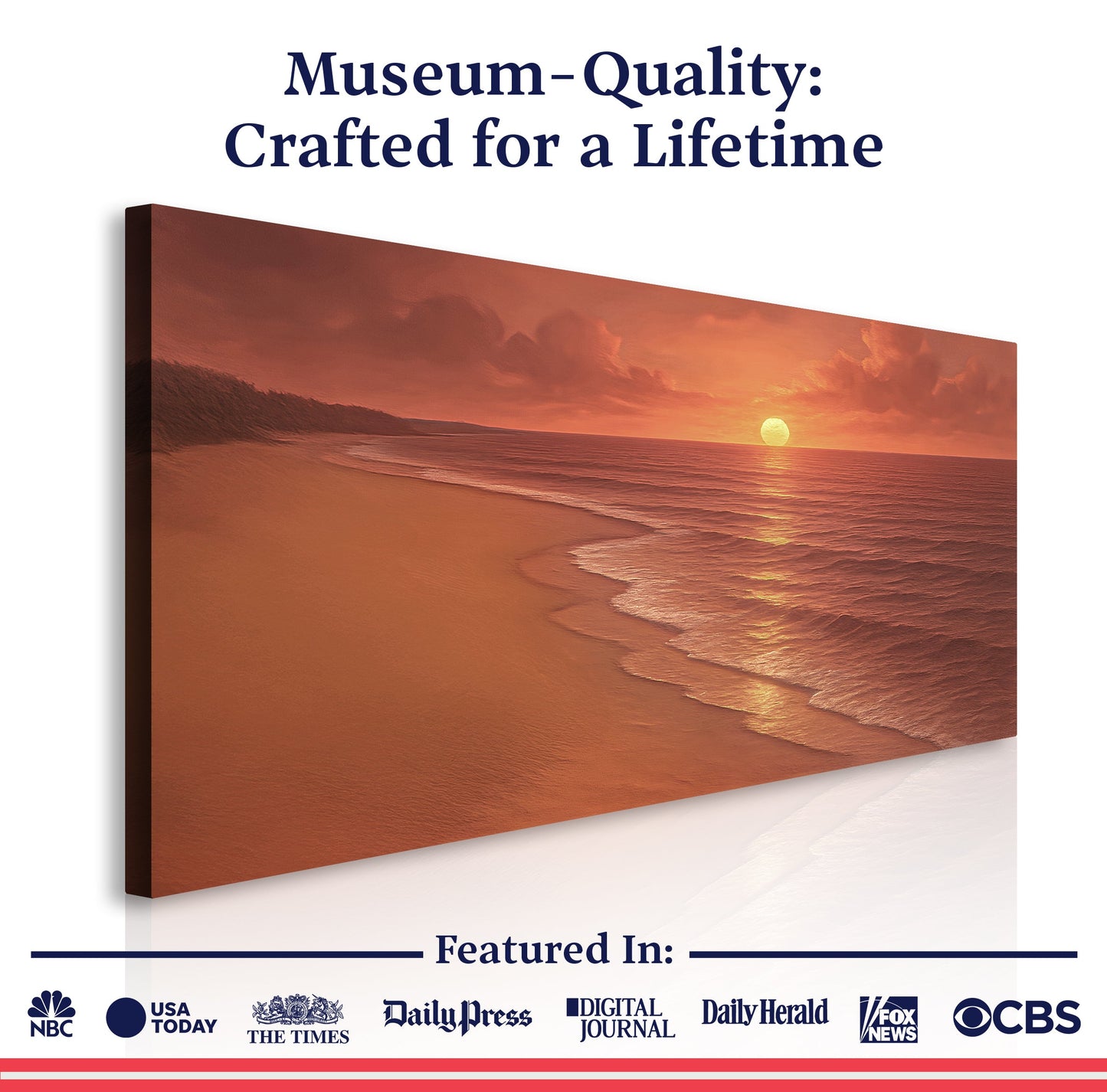 Beach Shoreline Coastal Canvas Wall Art