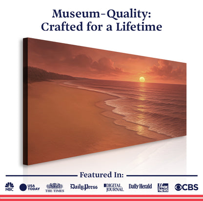 Beach Shoreline Coastal Canvas Wall Art