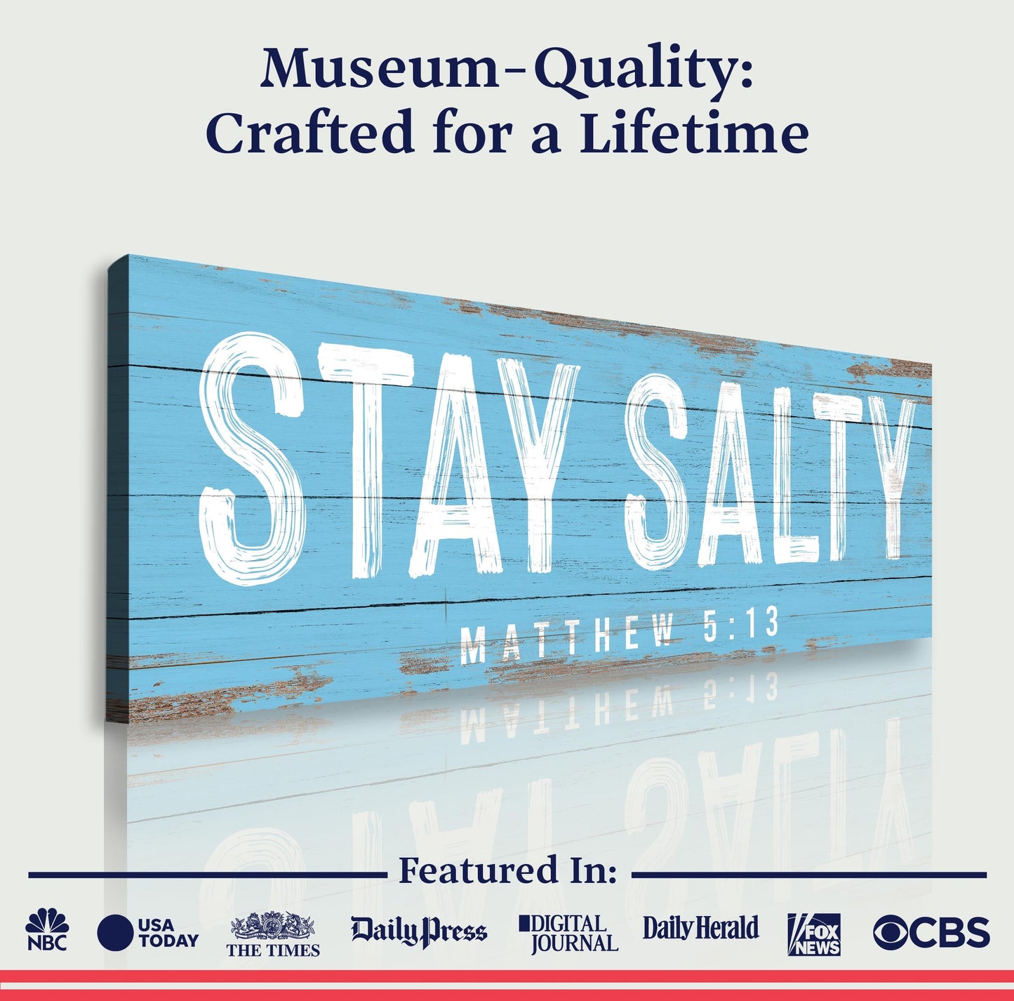 Stay Salty Coastal Ocean Canvas Wall Art