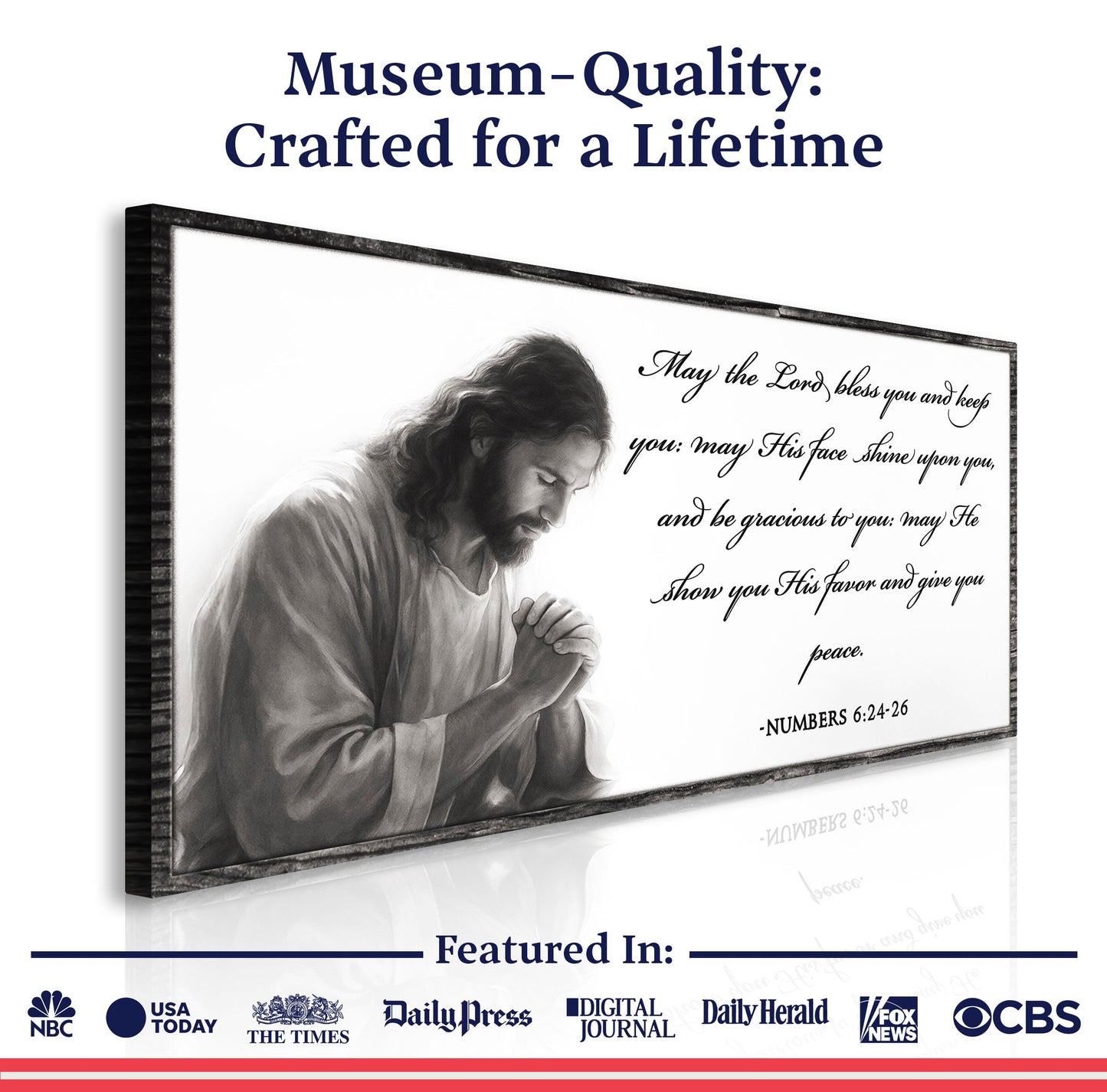 Numbers 6:24-26 Scripture Blessing Canvas Wall Art