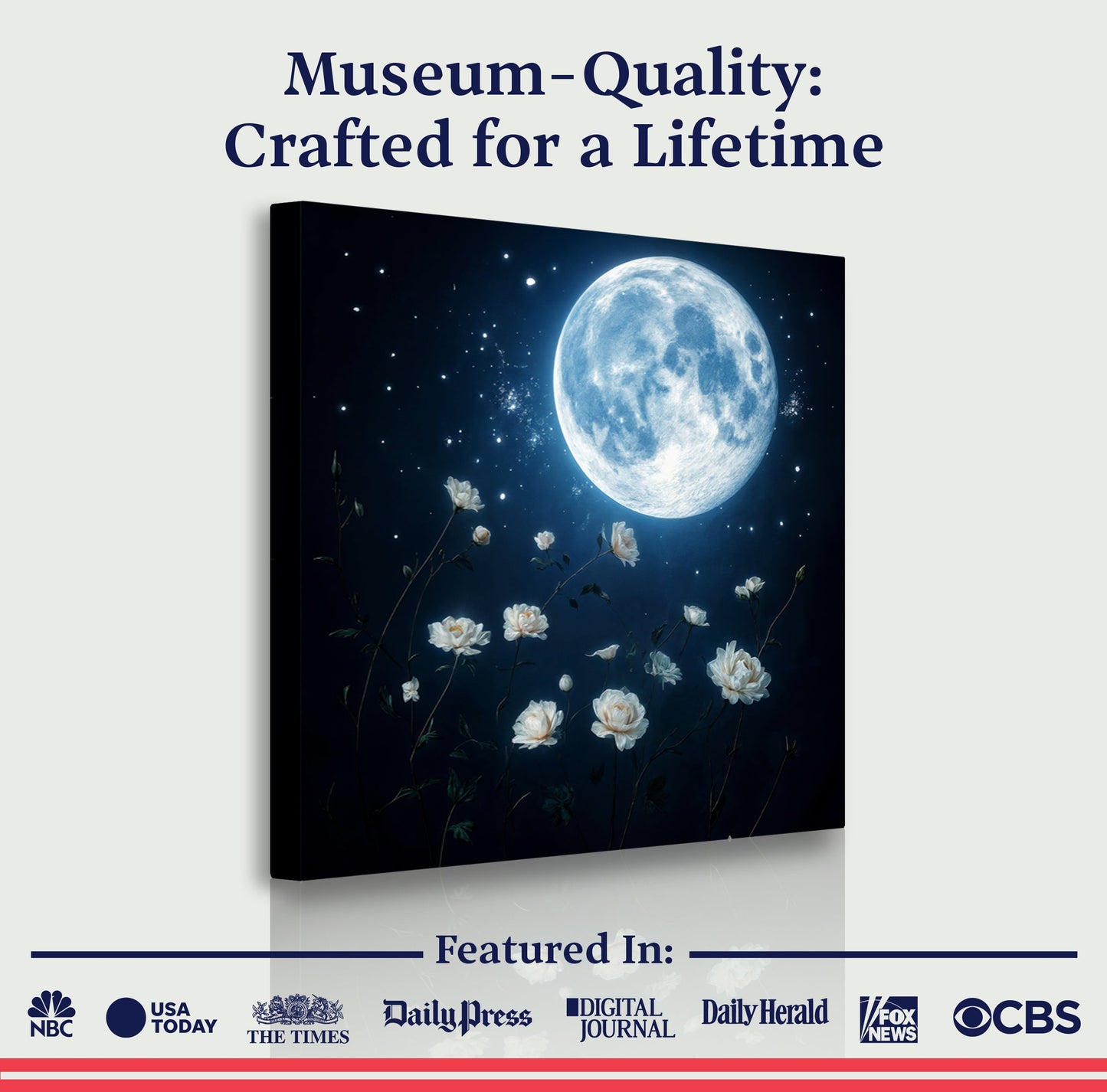 Lunar Moon Canvas Wall Art