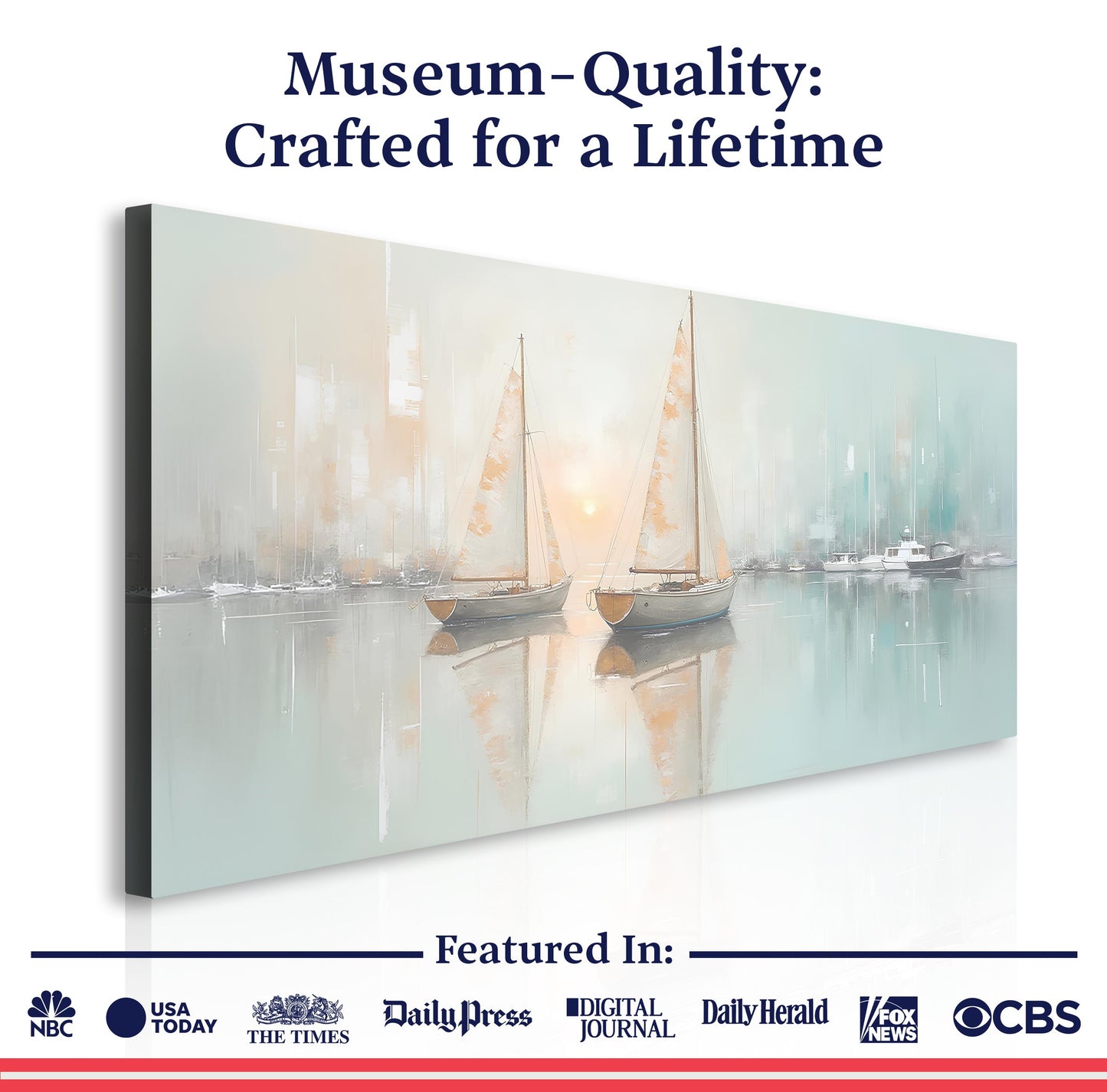 Abstract Pier And Dock Canvas Wall Art