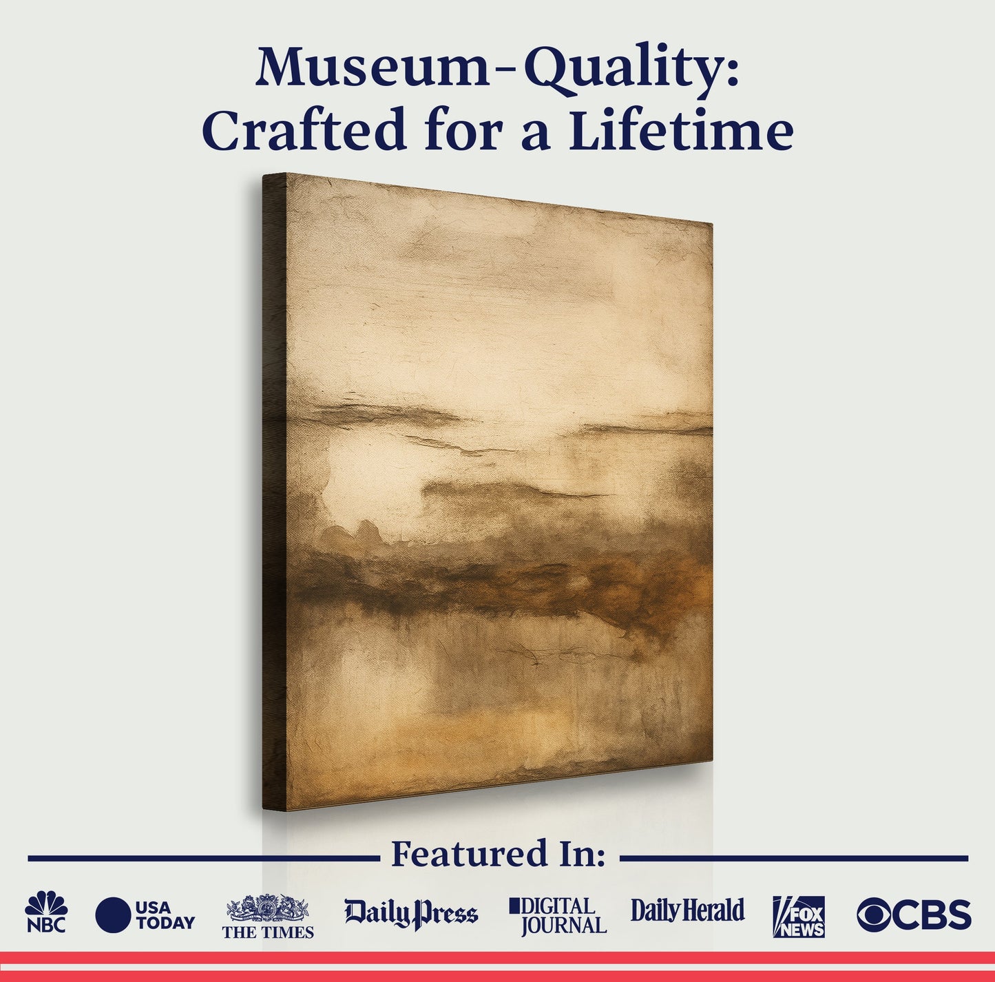 Neutral Abstract Canvas Wall Art