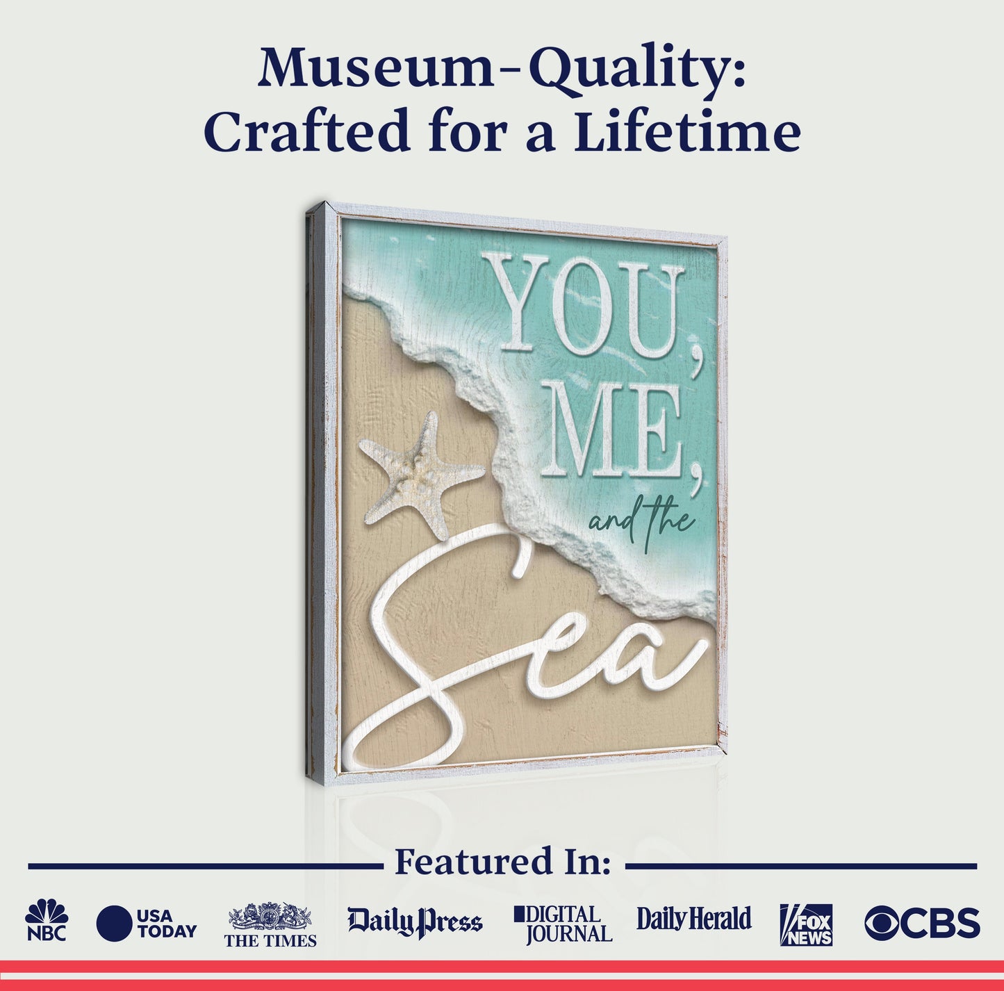 You Me and the Sea Shore Canvas Wall Art