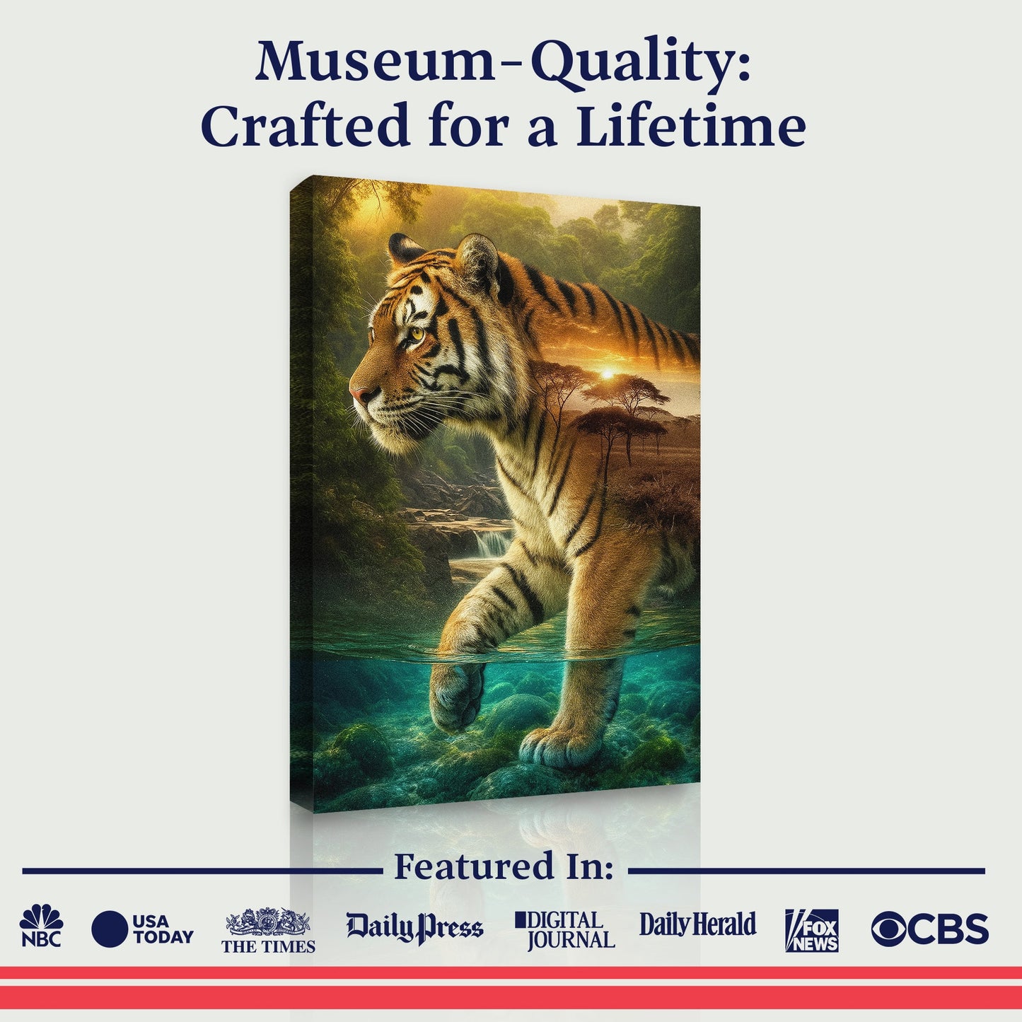 Tiger's Allegory Canvas Wall Art