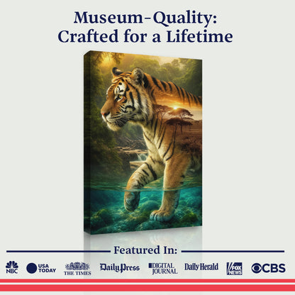 Tiger's Allegory Canvas Wall Art
