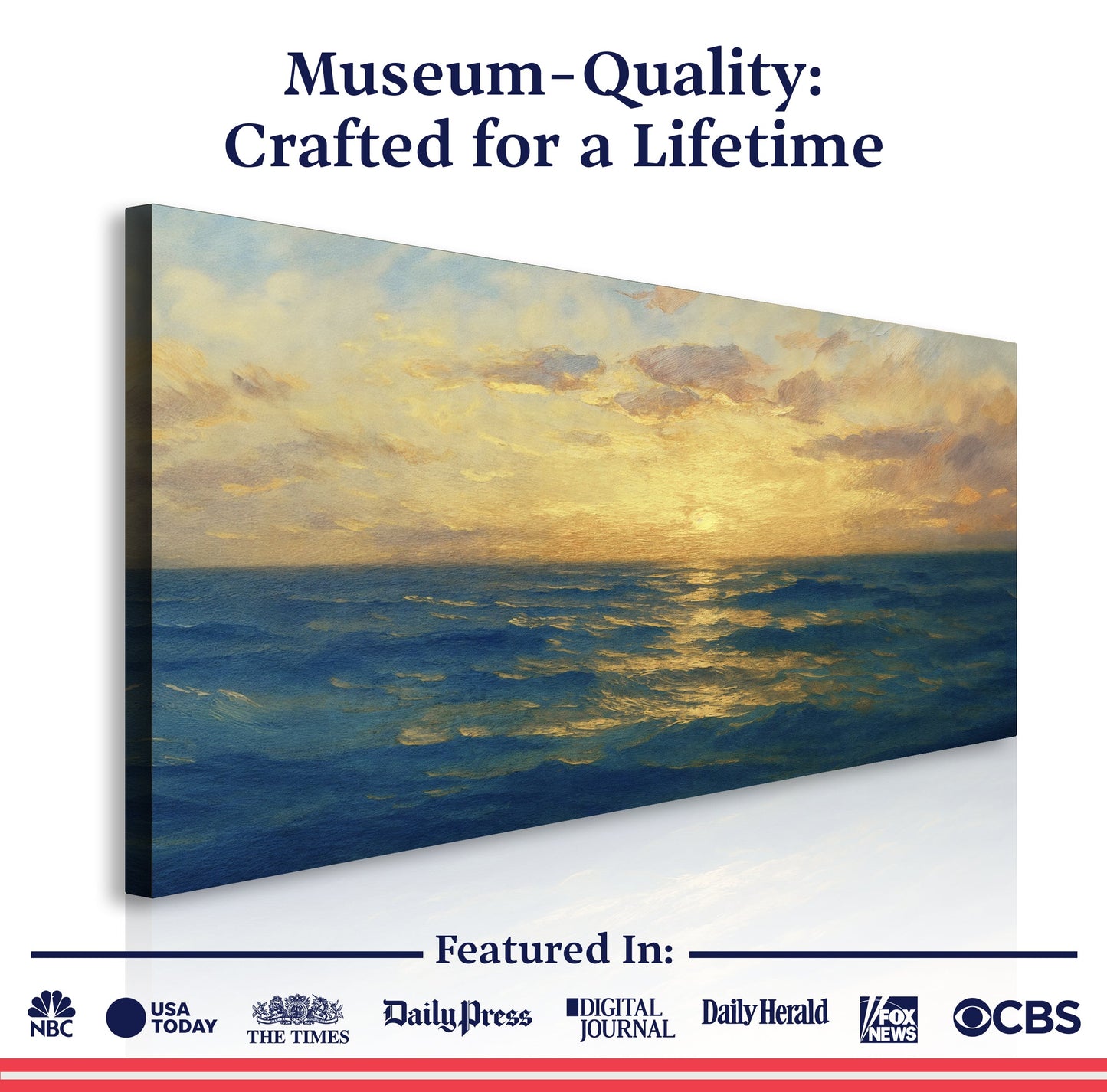 Waterscape Abstract Canvas Wall Art VII