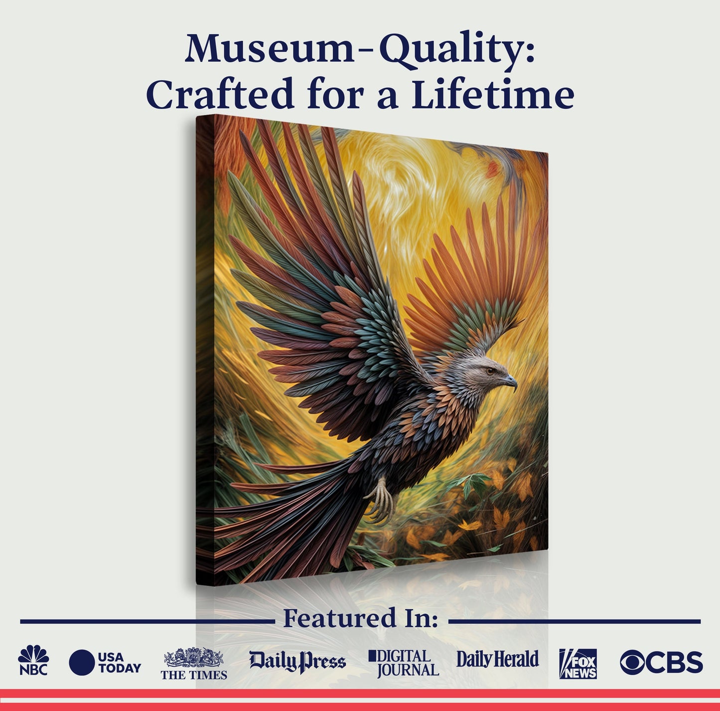 Flight of Fancy Bird Canvas Wall Art