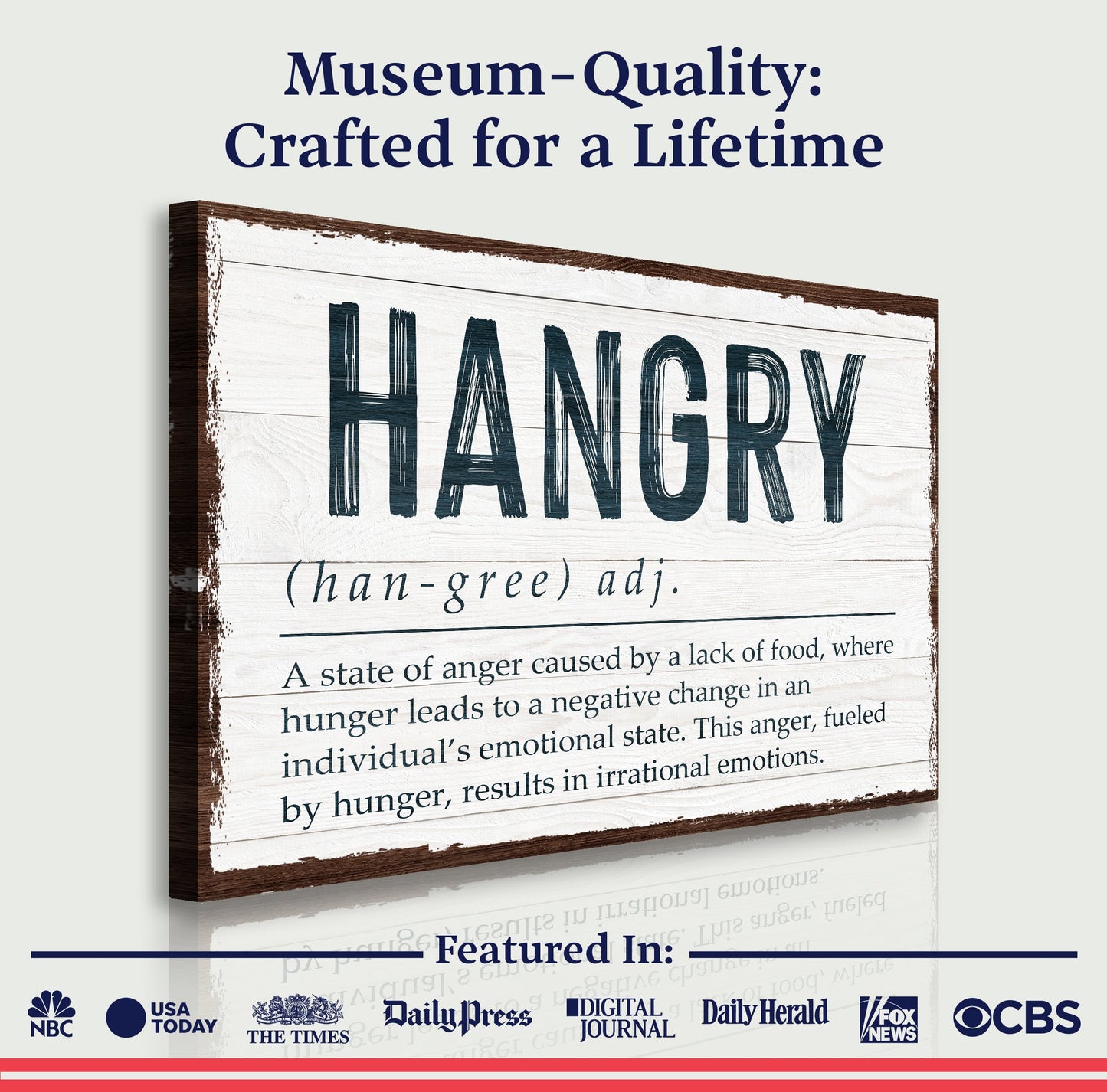 Hangry Kitchen Sign Canvas Wall Art