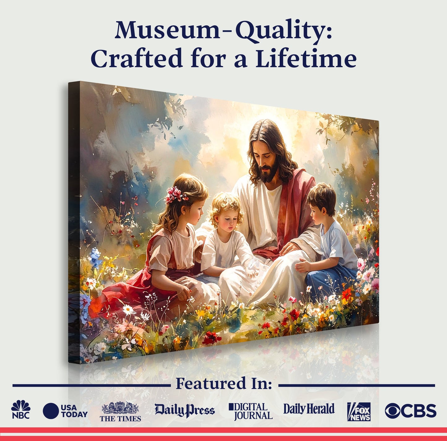 Jesus With Children Faith Canvas Art