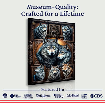 3D Wolf Collage Wall Decor