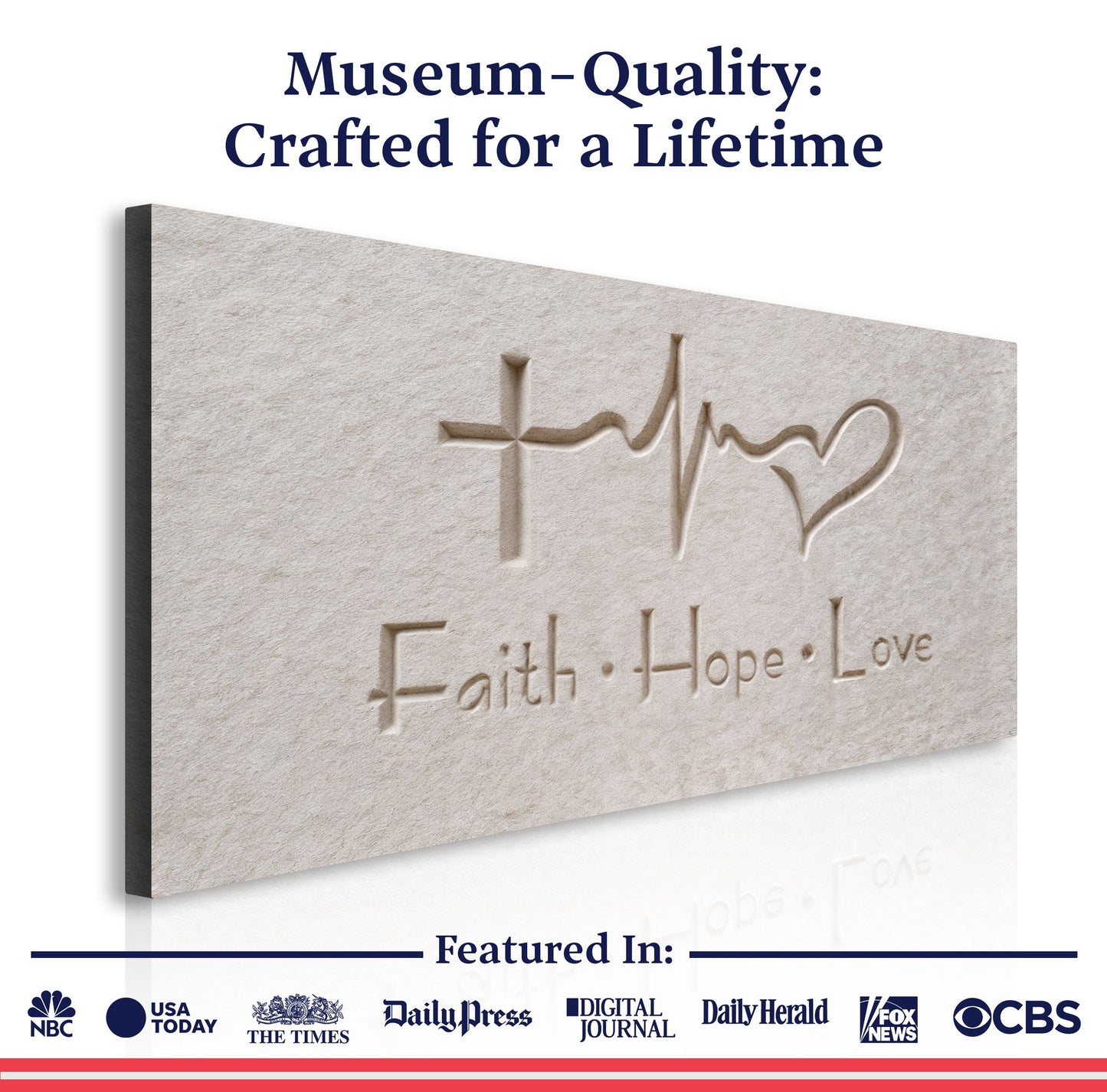 Faith Hope Love Canvas Wall Art IV