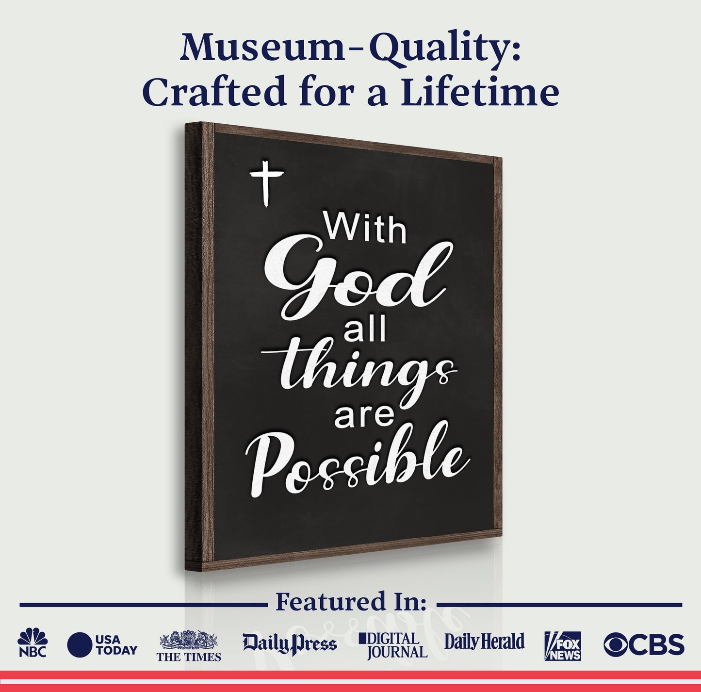 With God All Things Are Possible Scripture Canvas