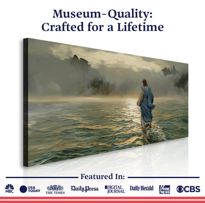 Walking on Water Faith Canvas Wall Art VI