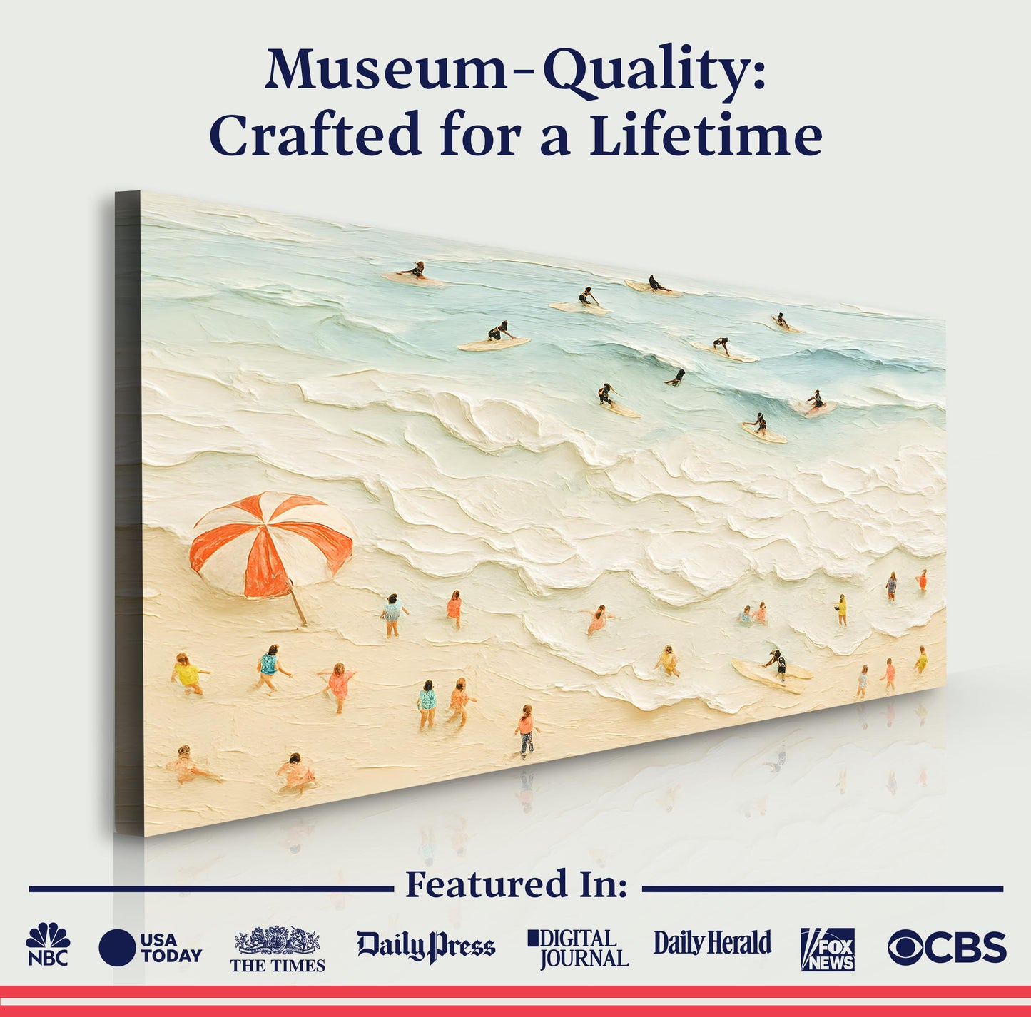 Beach Days Coastal Canvas Wall Art
