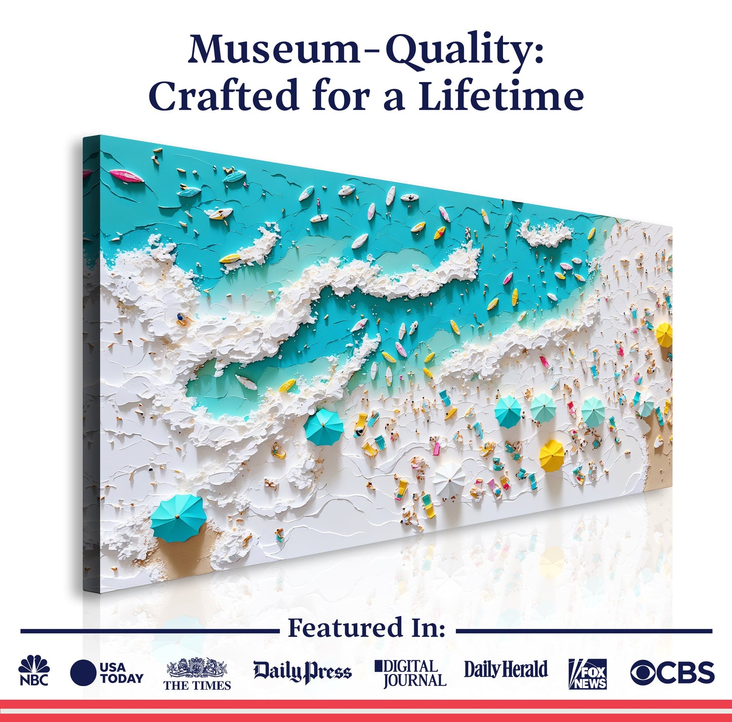 Beach Days Coastal Canvas Wall Art XI