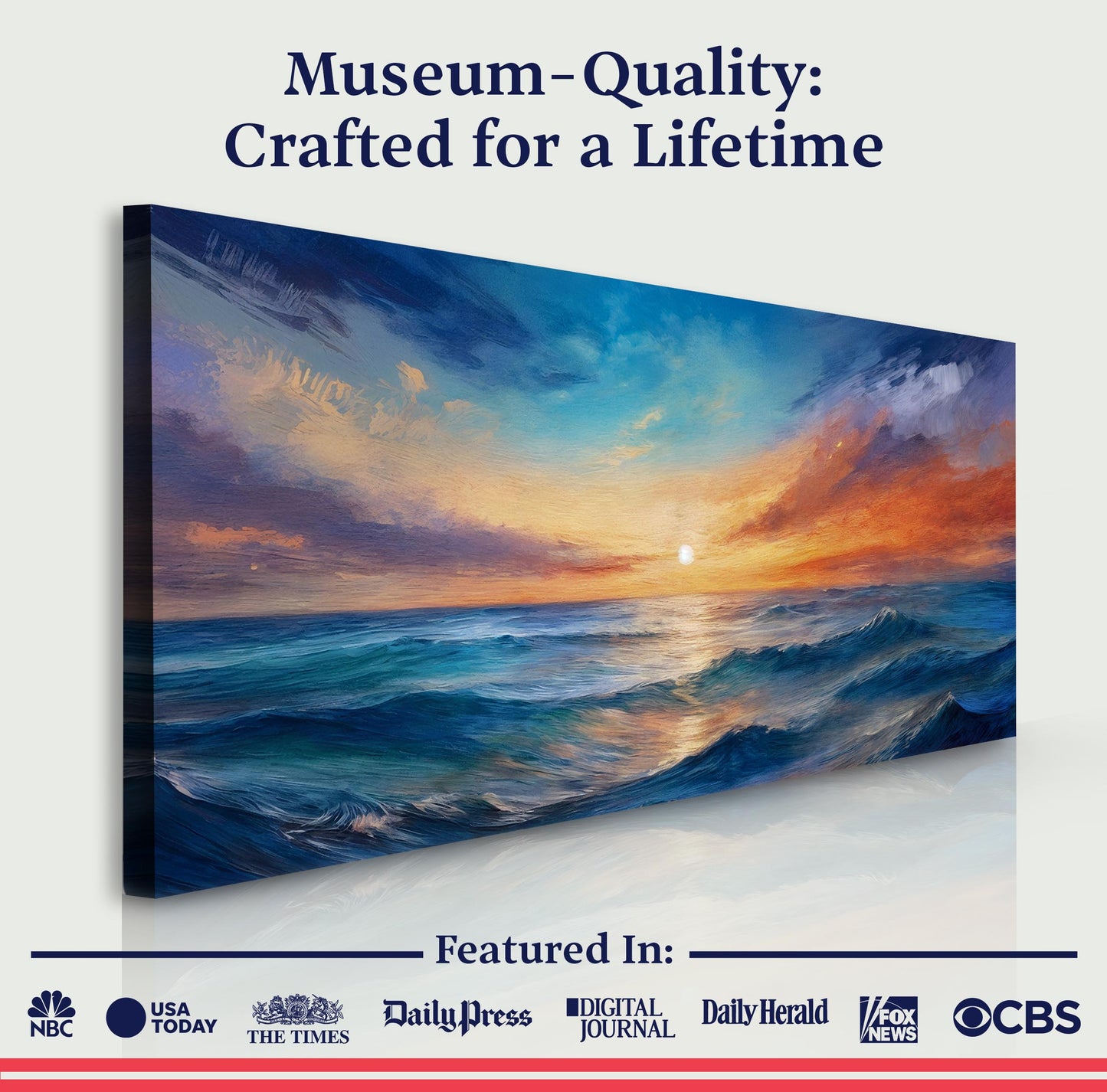 Waterscape Abstract Canvas Wall Art XIII
