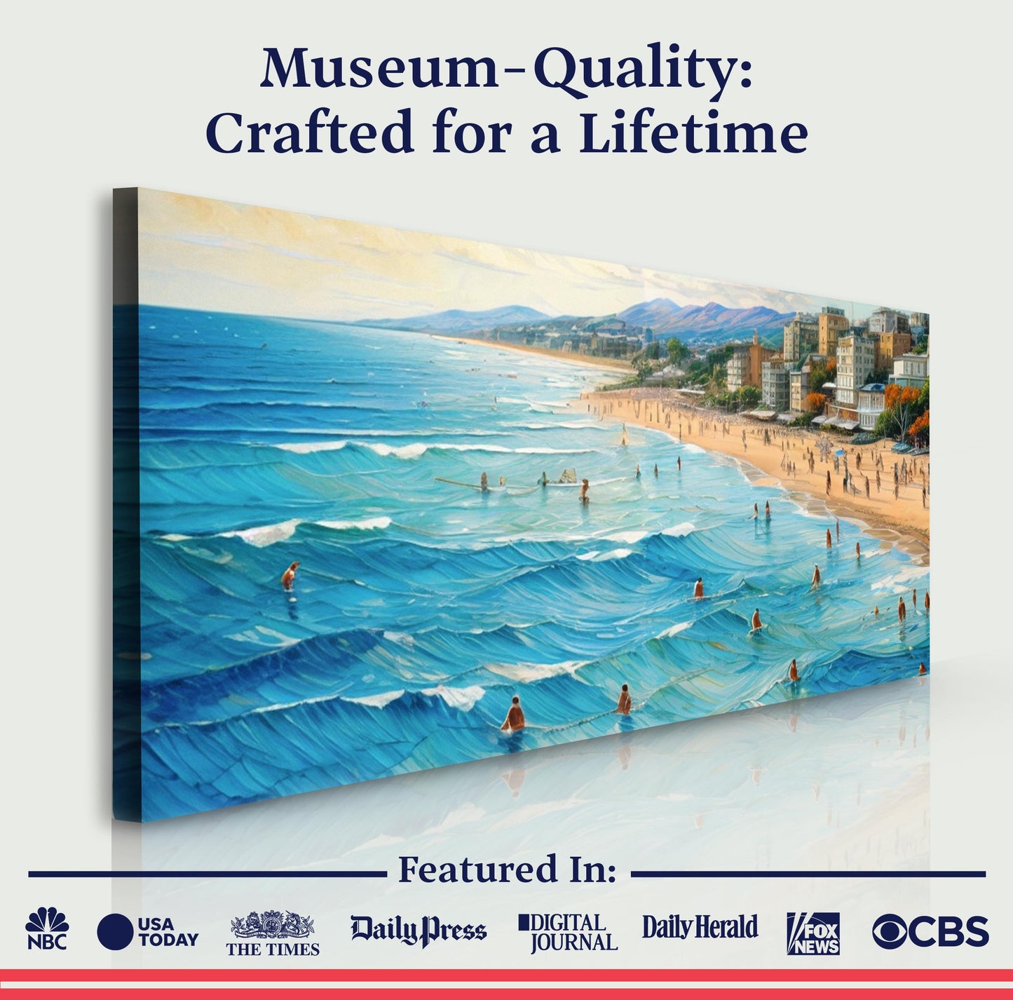 Beach Days Coastal Canvas Wall Art XIV