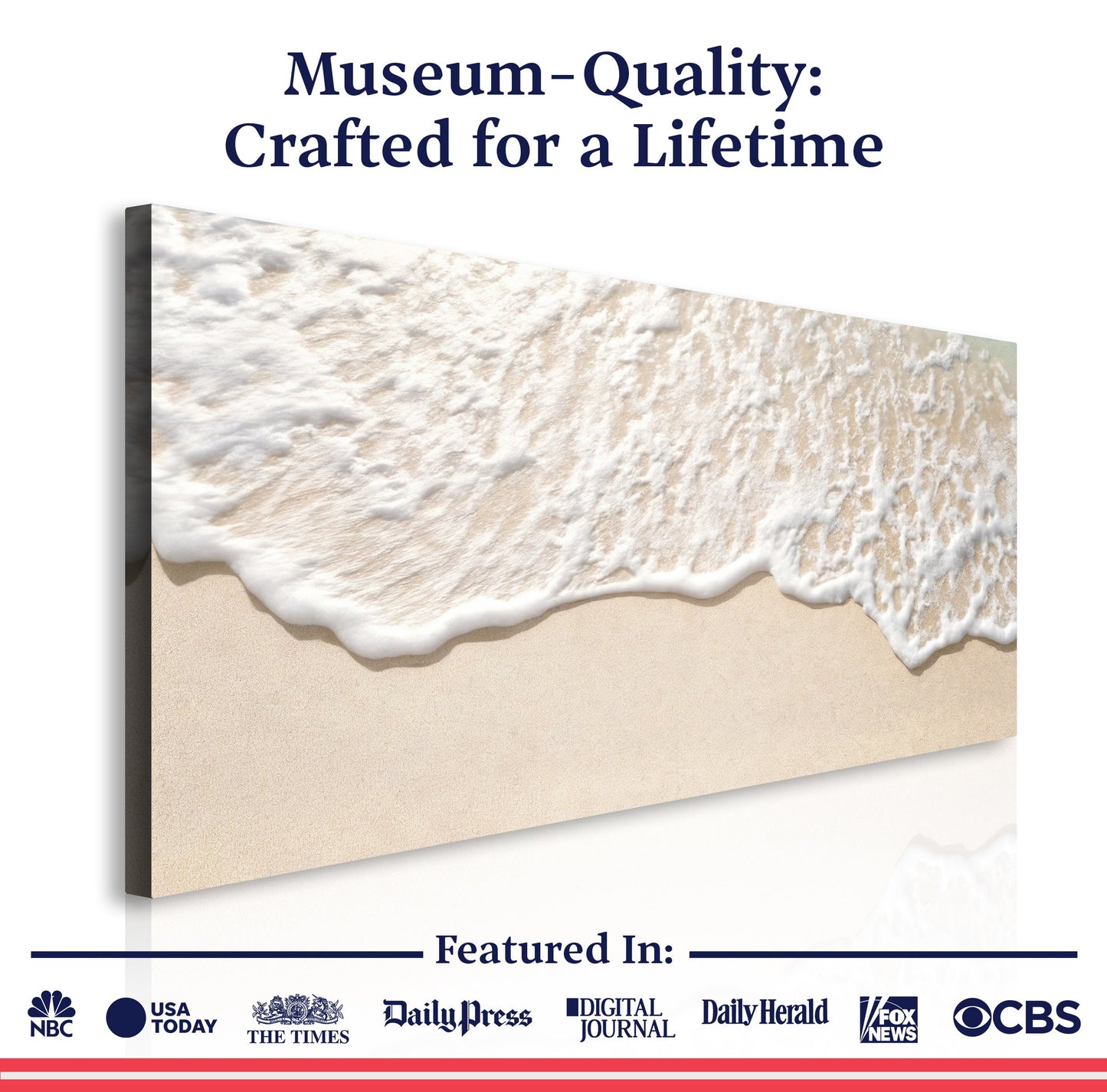 Sandy Waves Coastal Canvas Wall Art II