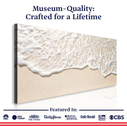 Sandy Waves Coastal Canvas Wall Art II