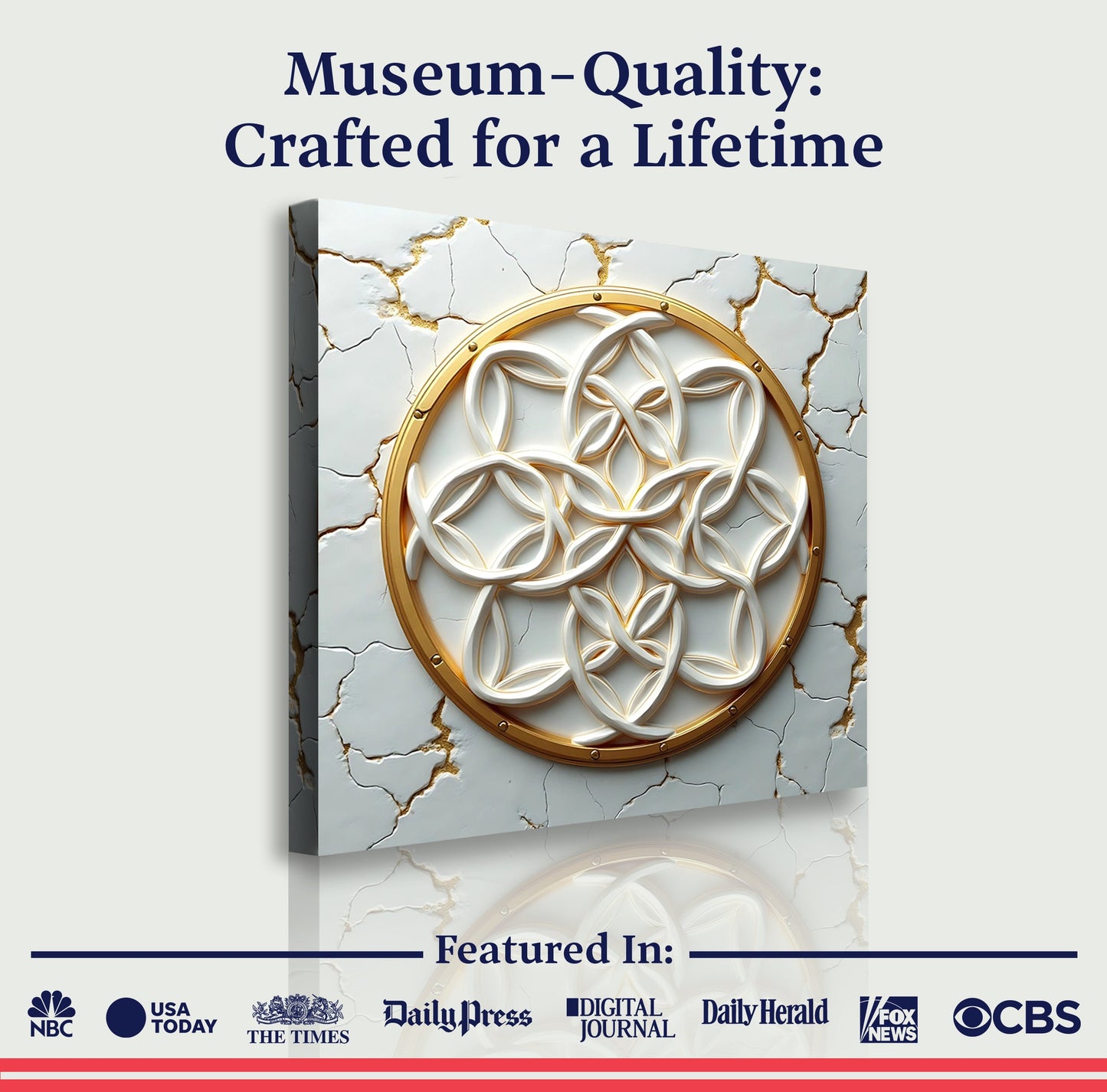 Flower of Life 3D Canvas Wall Art - Style B