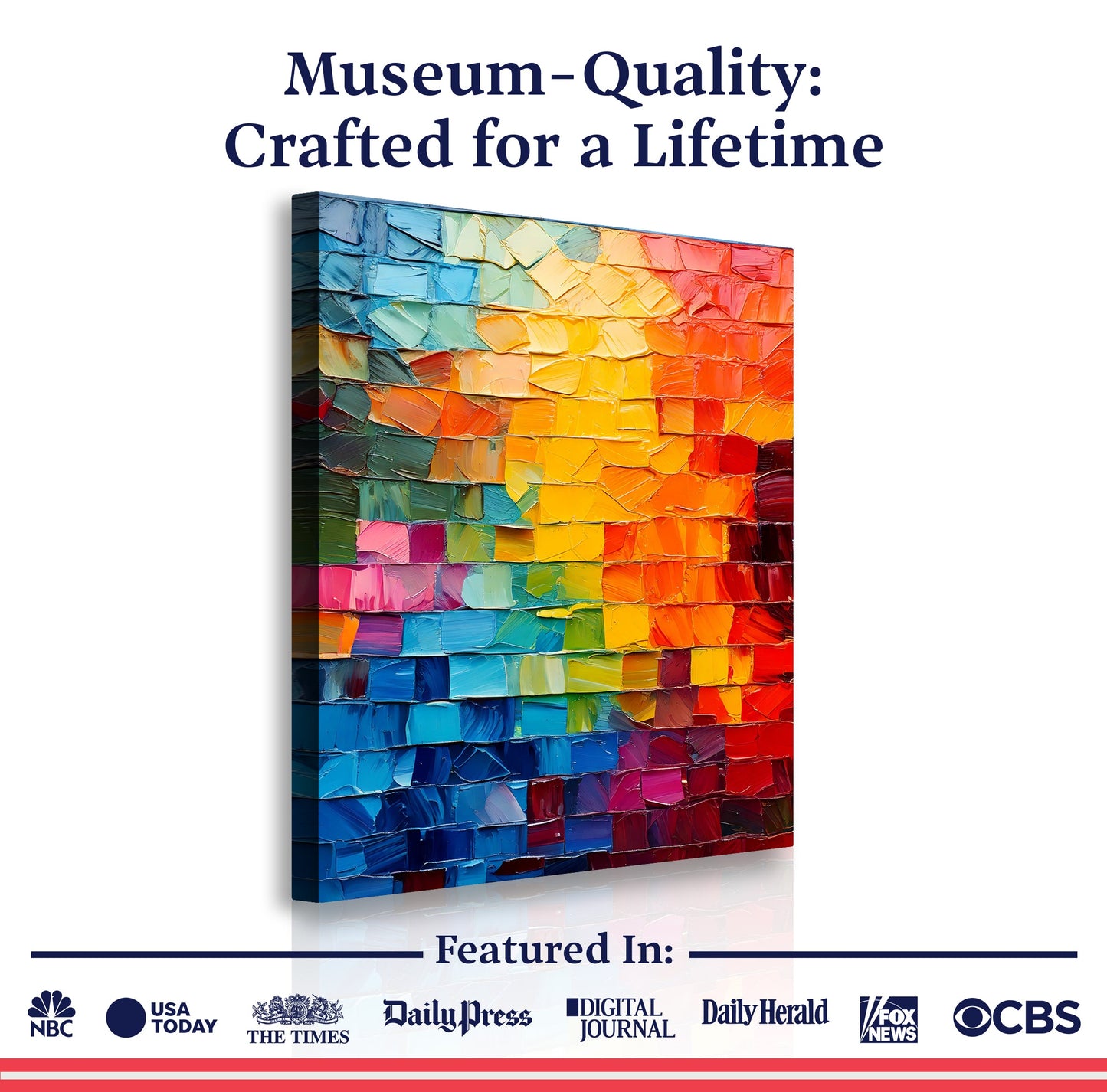 Spectrum Mosaic Abstract Canvas Wall Art