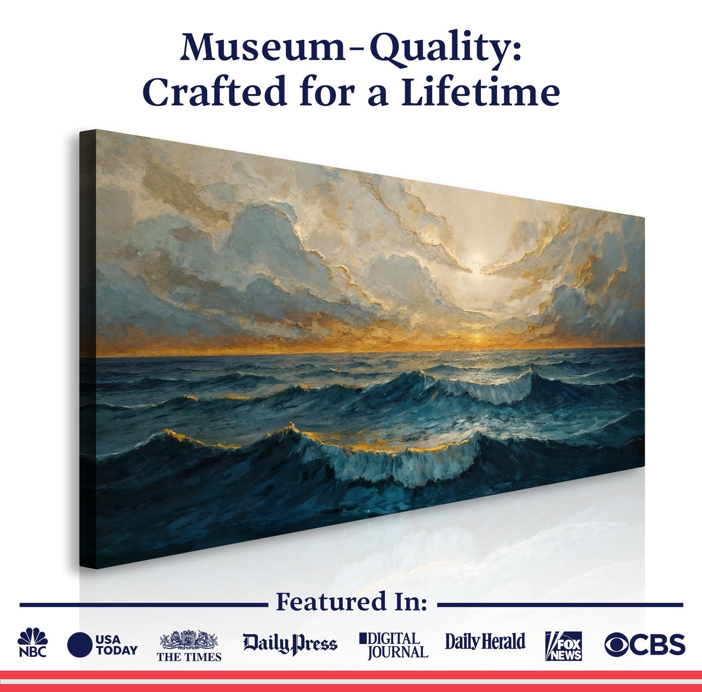 Waterscape Abstract Canvas Wall Art XI