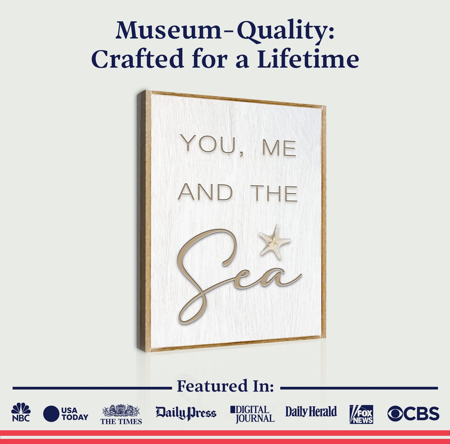 You Me and the Sea Nautical Canvas Wall Art
