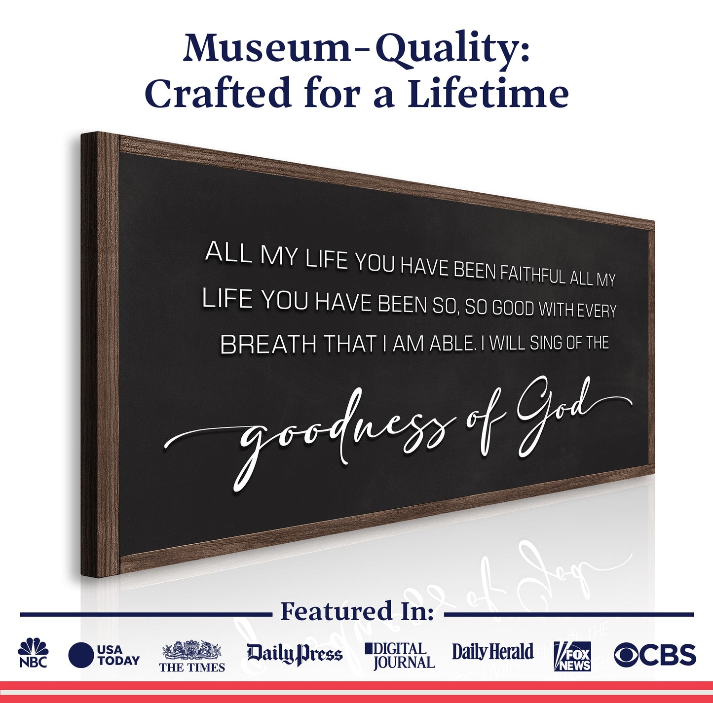 Goodness of God Canvas Wall Art - Faith Inspirational Sign
