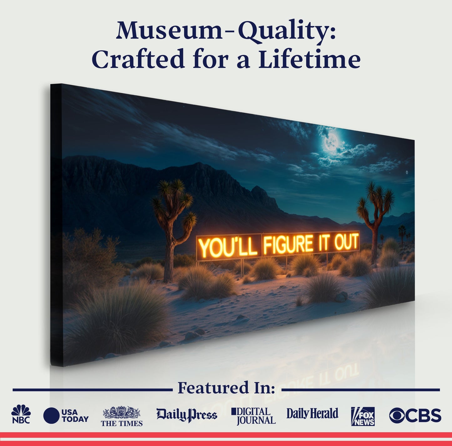You'll Figure It Out Motivational Canvas Wall Art