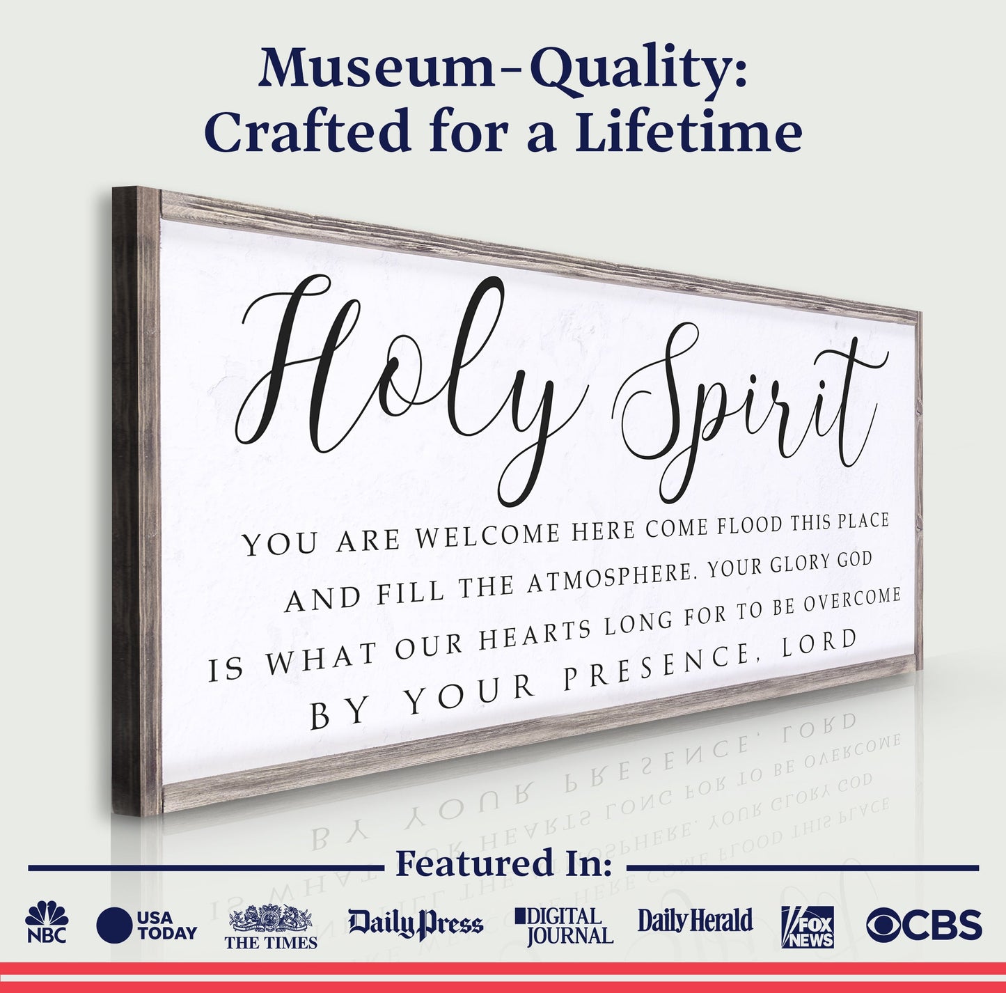 Holy Spirit You Are Welcome Here Faith Canvas Wall Art