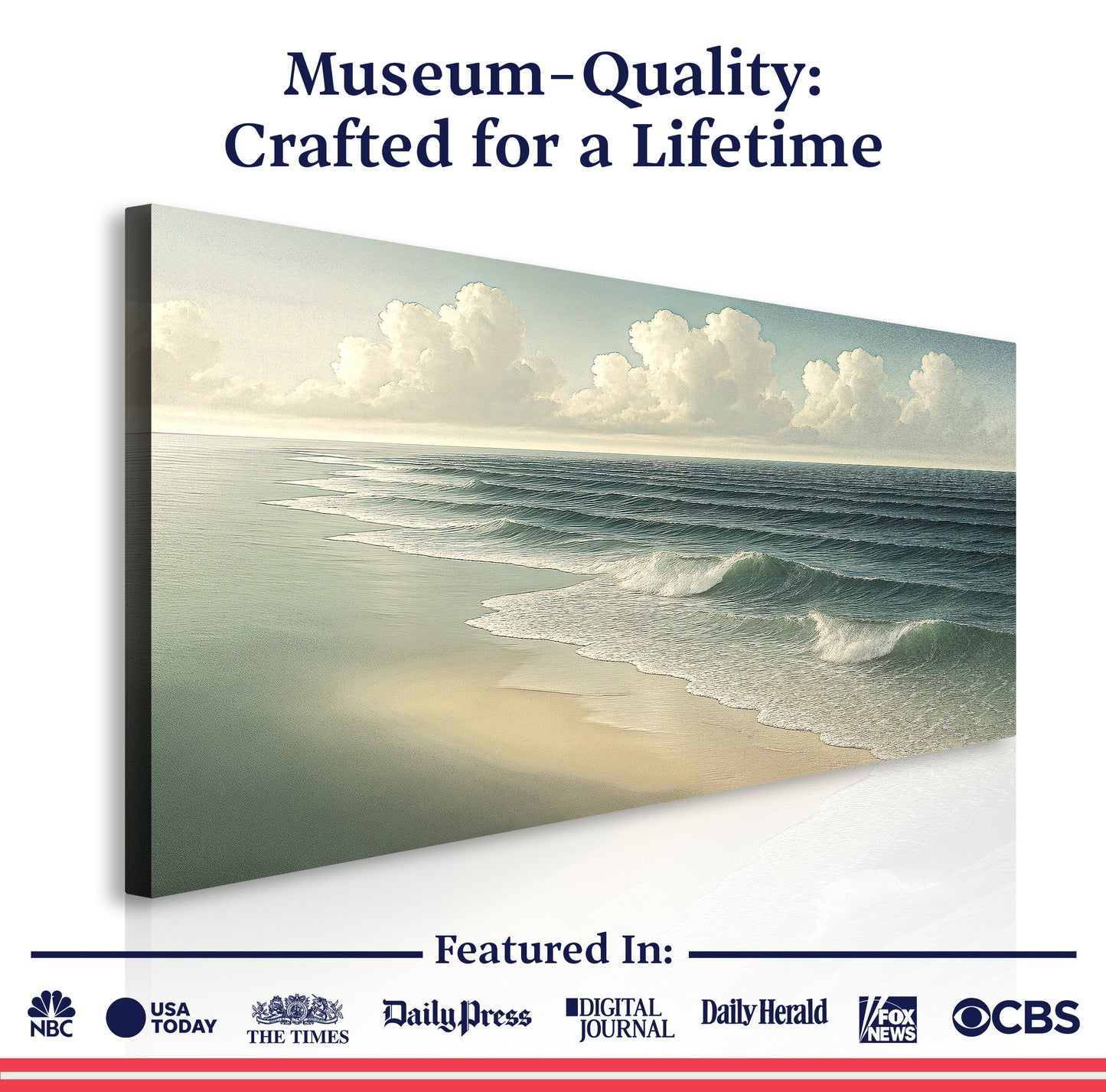 Beach Shoreline Coastal Canvas Wall Art