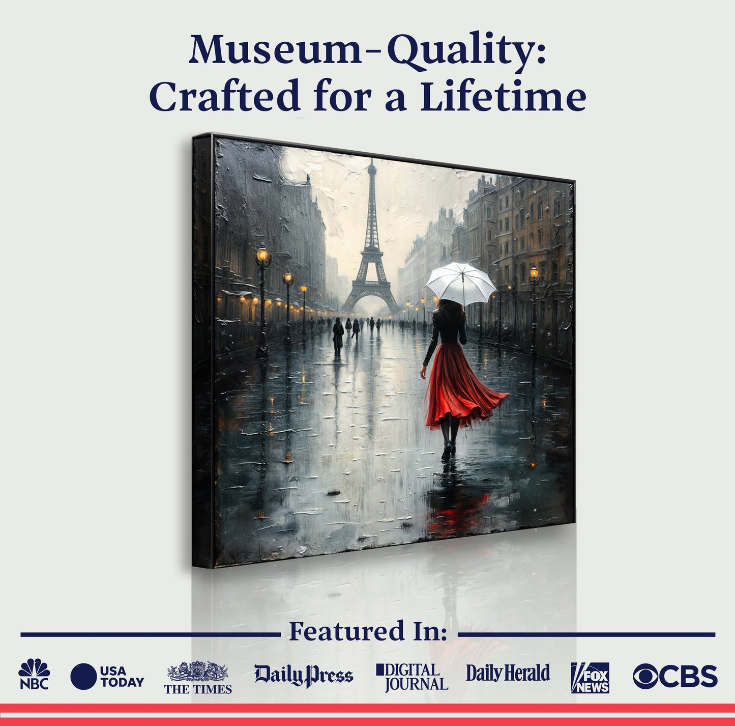 Paris Stroll Painting Canvas Wall Art