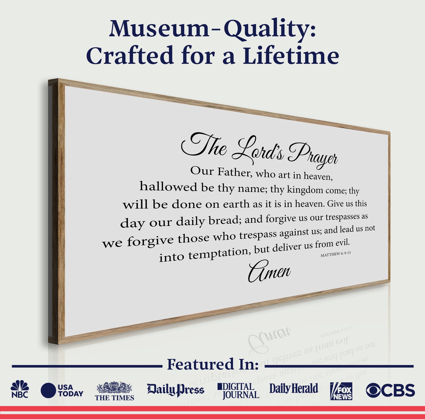 Lord's Prayer Faith Canvas Wall Art