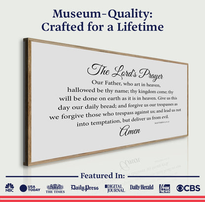 Lord's Prayer Faith Canvas Wall Art