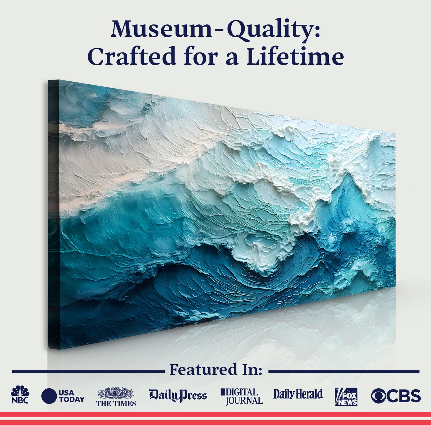 Blue Ocean Coastal Canvas Wall Art