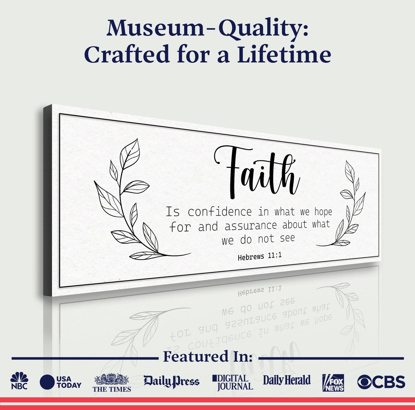 Faith Is Confidence Hebrews 11:1 Canvas Wall Art