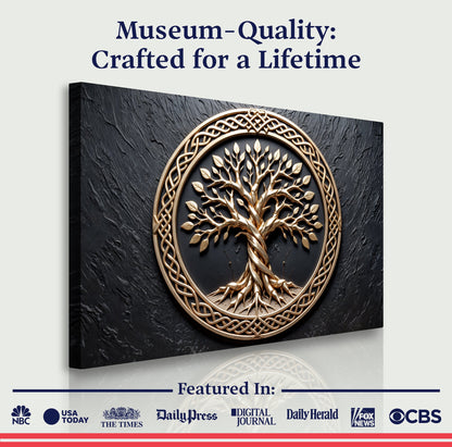 3D Celtic Tree of Life Canvas Wall Art V