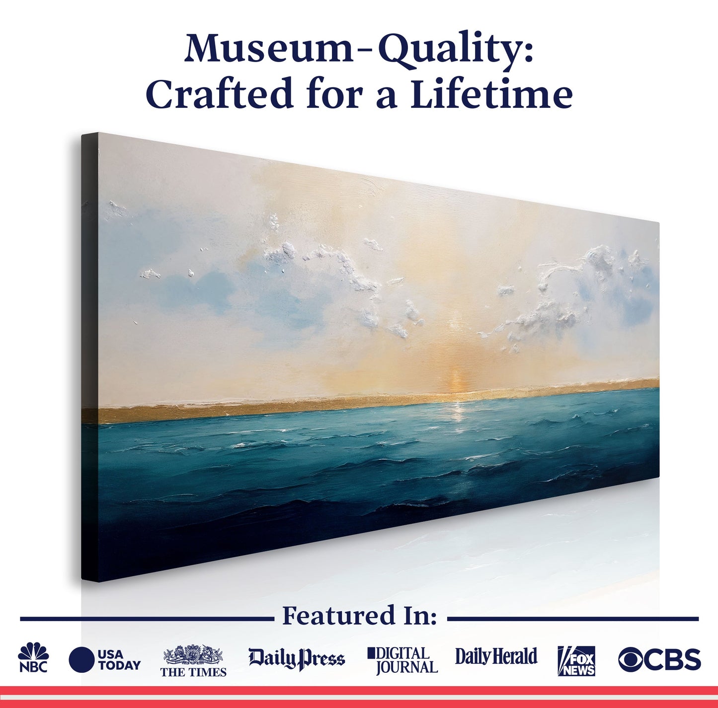 Waterscape Abstract Canvas Wall Art VI