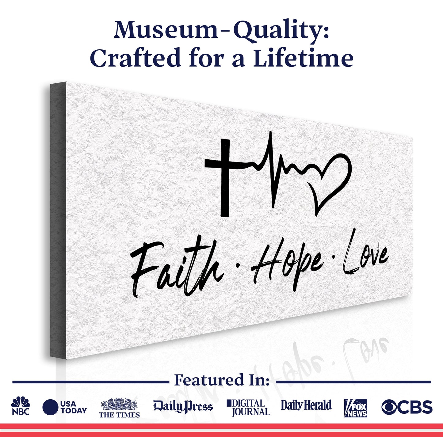 Faith Hope Love Canvas Wall Art II